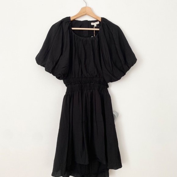 Moon river puff sleeve back cut out mini dress - Picture 4 of 7